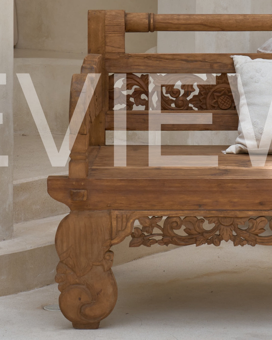 Bambu Recycled Teak XL Seat Bench Chair with mattress