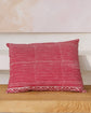 Java Batik Cushion Square & Rectangular - Cherry Red & Cream Stripe