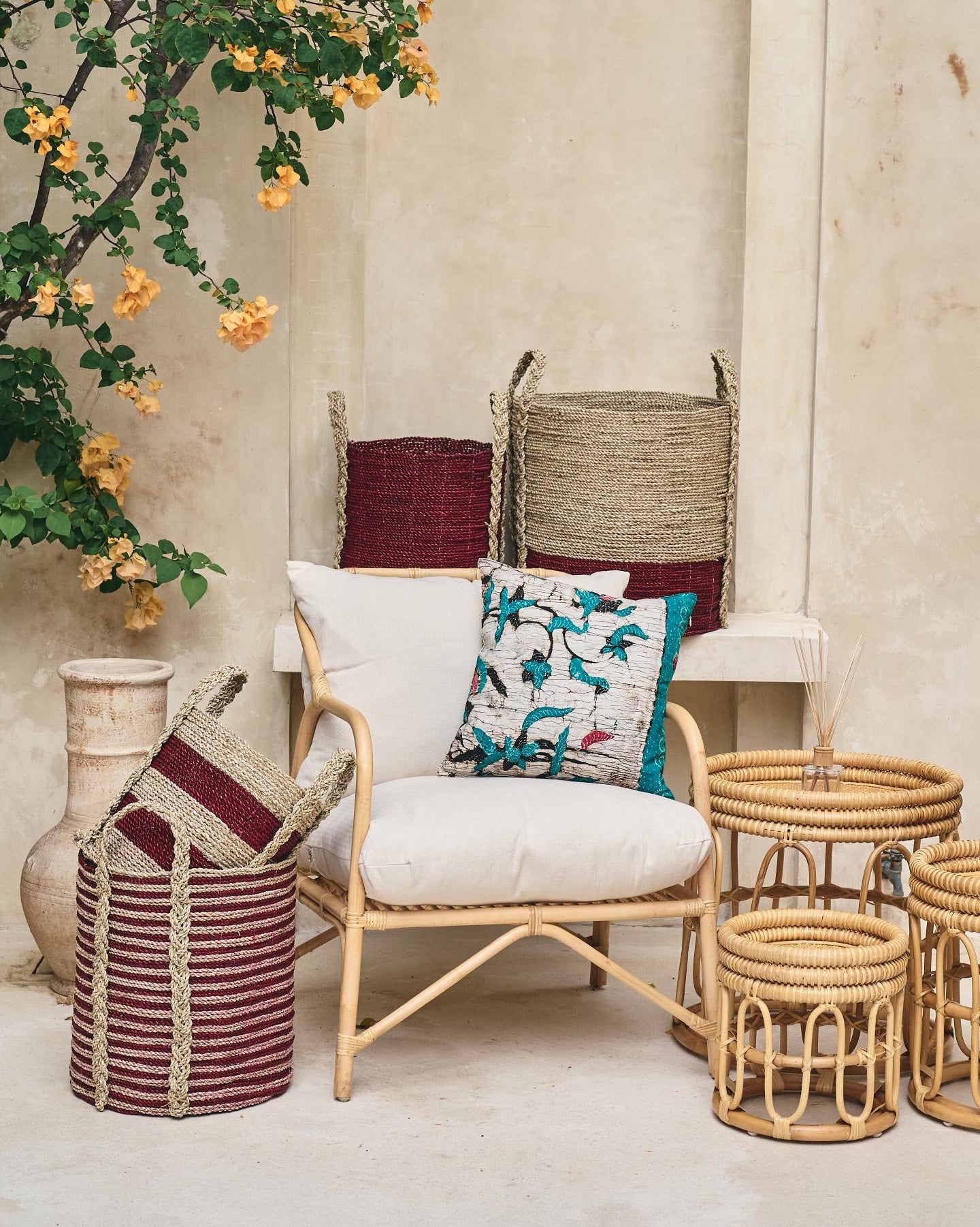Pagi Rattan Sofa Side Table - Small, Medium, Large