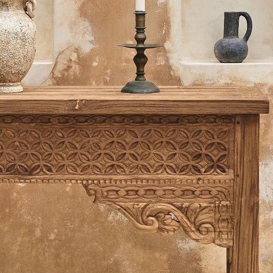 Cantik Teak Carved Console Sideboard | 140cm long