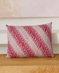 Java Batik Cushion Cover - Cherry Red, Blush & Cream Diagonal Design, Square + Rectangular