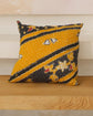 Java Batik Cushion Cover Turmeric & Navy Print Design - 50x50cm