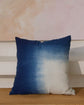 Biru Indigo & White Gradient Natural Dye Cushion Cover, 50x50cm