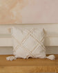 Cream Cotton Shell Cross Cushion Cover, 45c45cm