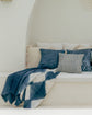 Biru Indigo Blue Stripe Natural Dye Cushion Cover, 50x50cm