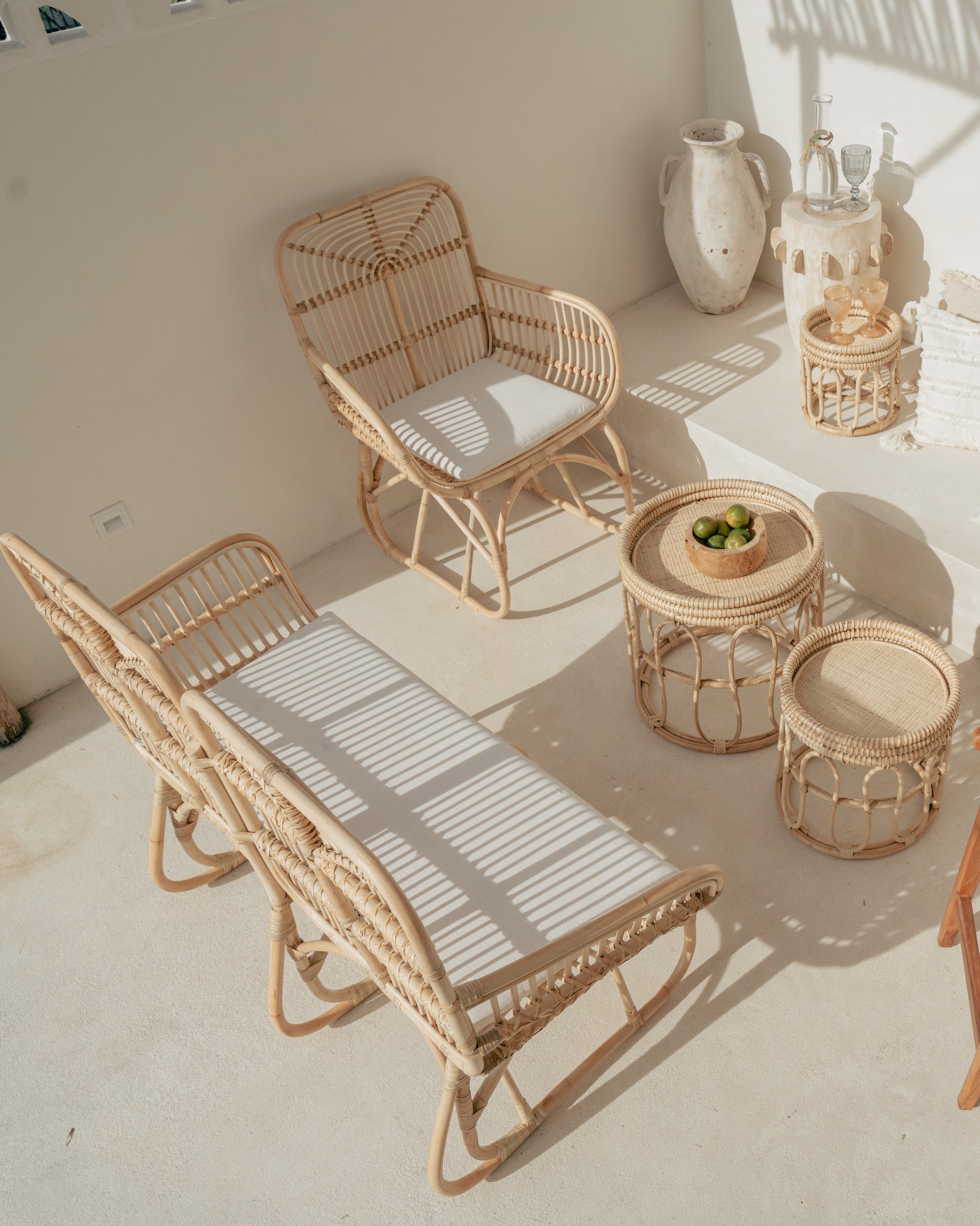 Lovina Square Rattan 2 Seater Sofa Chair