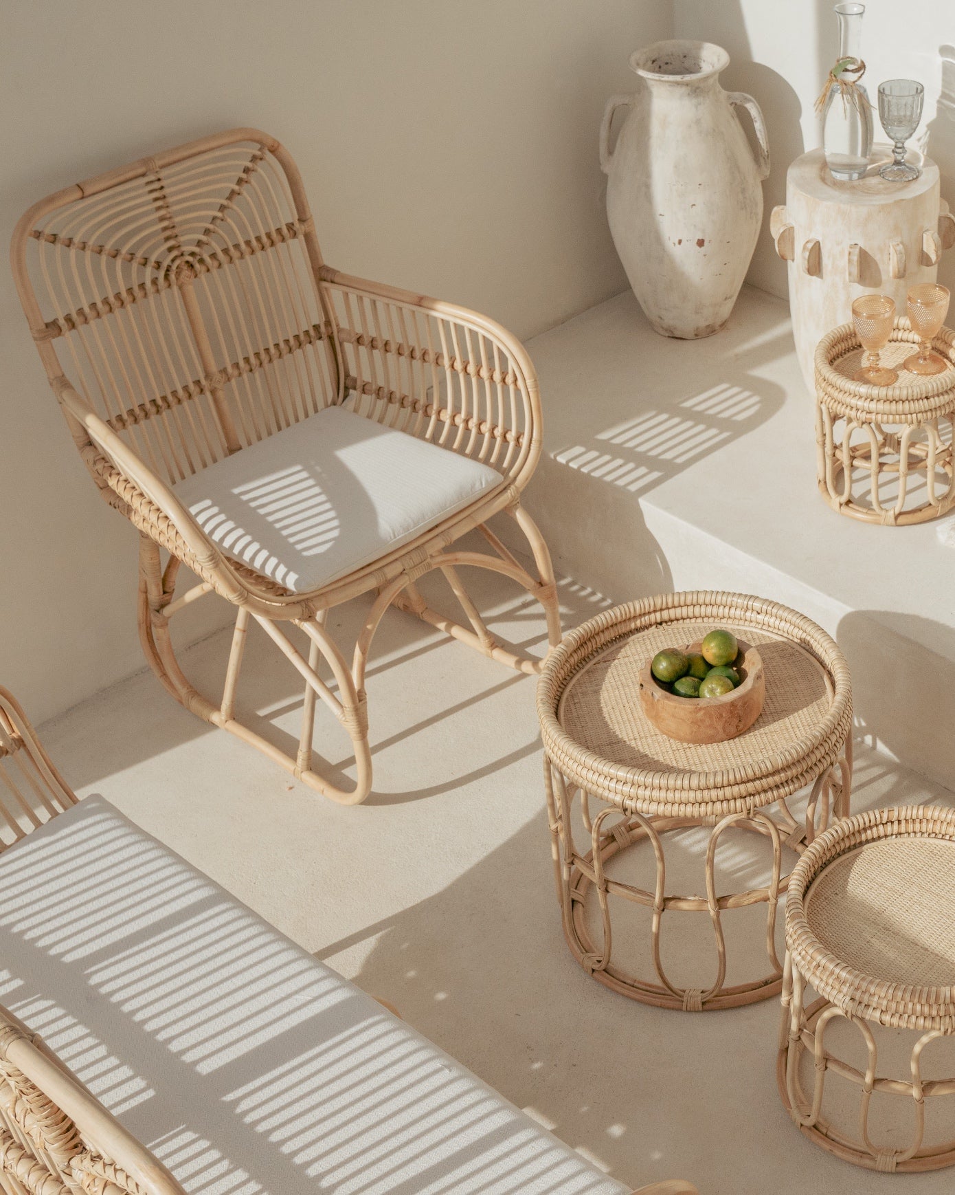 Lovina Square Rattan Sofa Chair