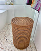 Large Natural Spiral Woven Laundry Blanket Basket