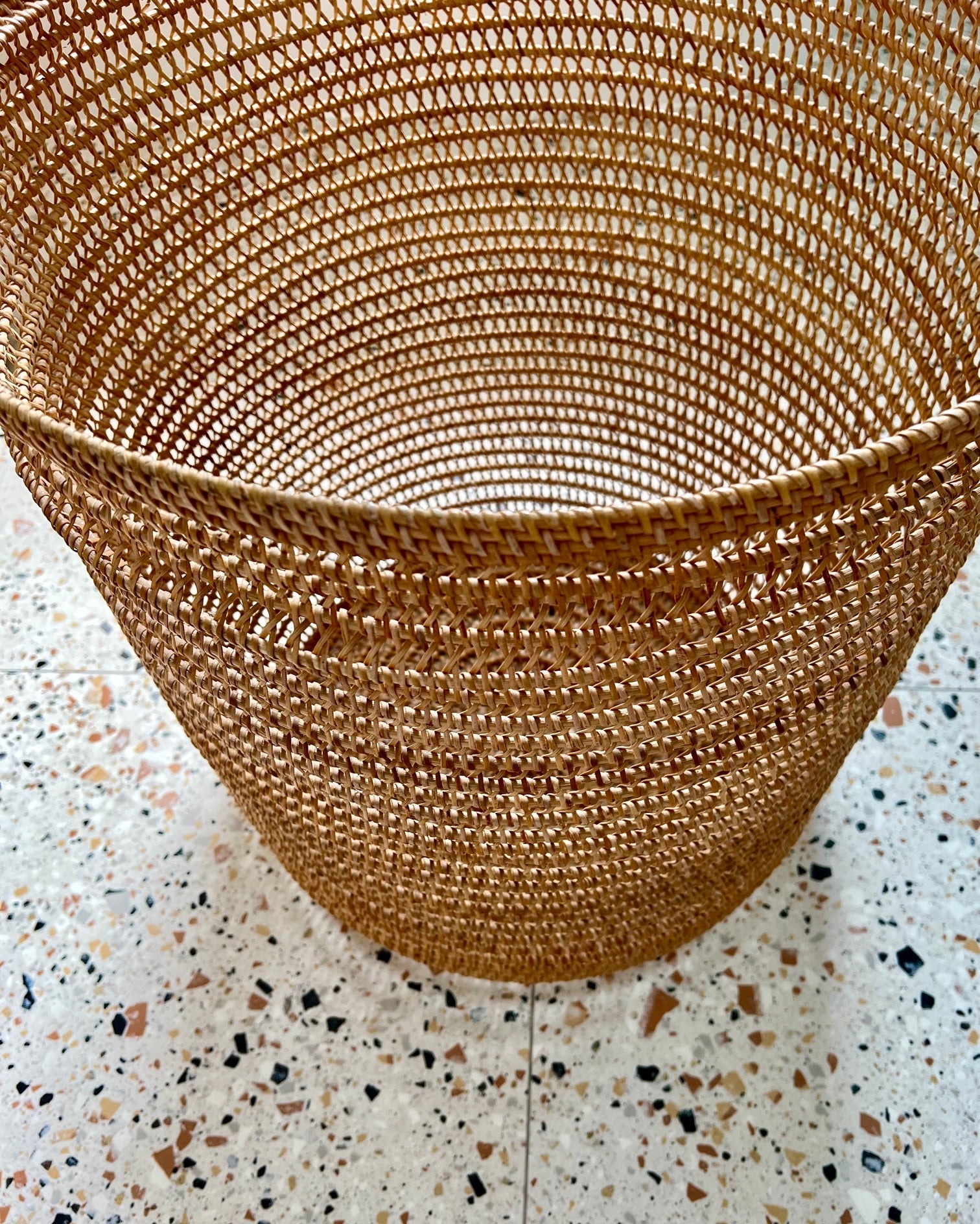 Large Natural Woven Laundry Blanket Basket