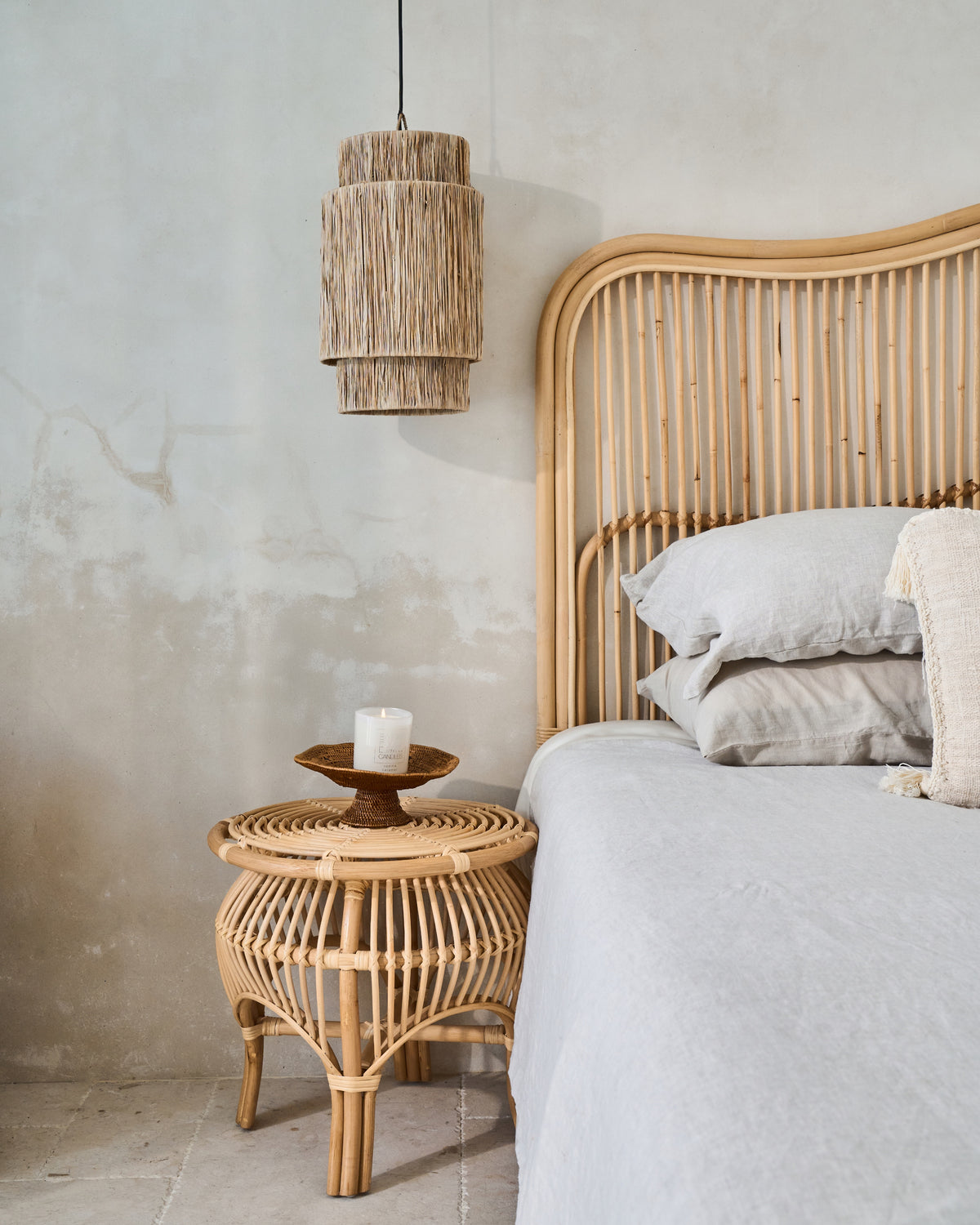 Balon Rounded Curve Design Rattan Side Table