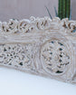 Sayang Large Whitewash Teak Carved Daybed with Curved Arms