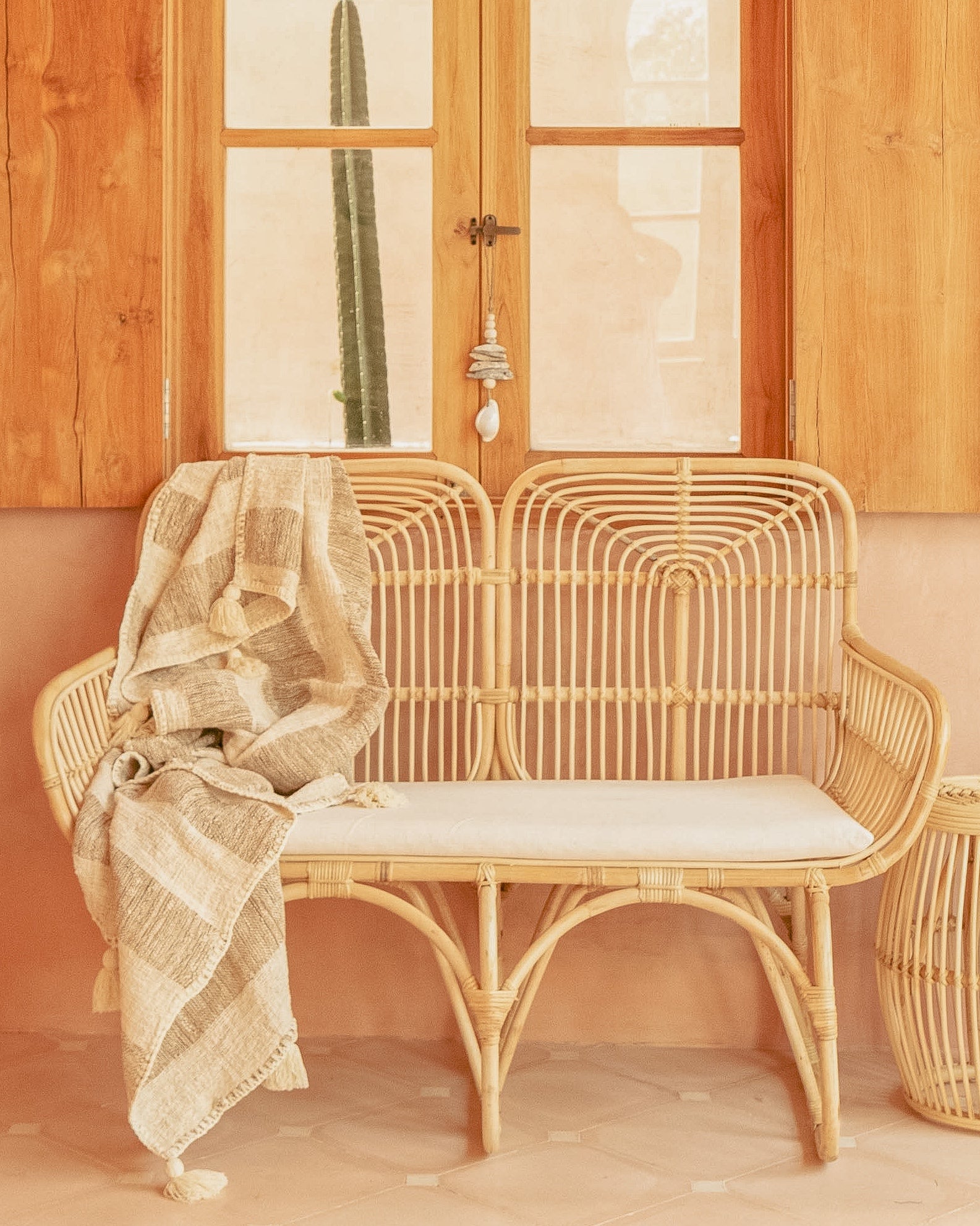 Lovina Square Rattan 2 Seater Sofa Chair