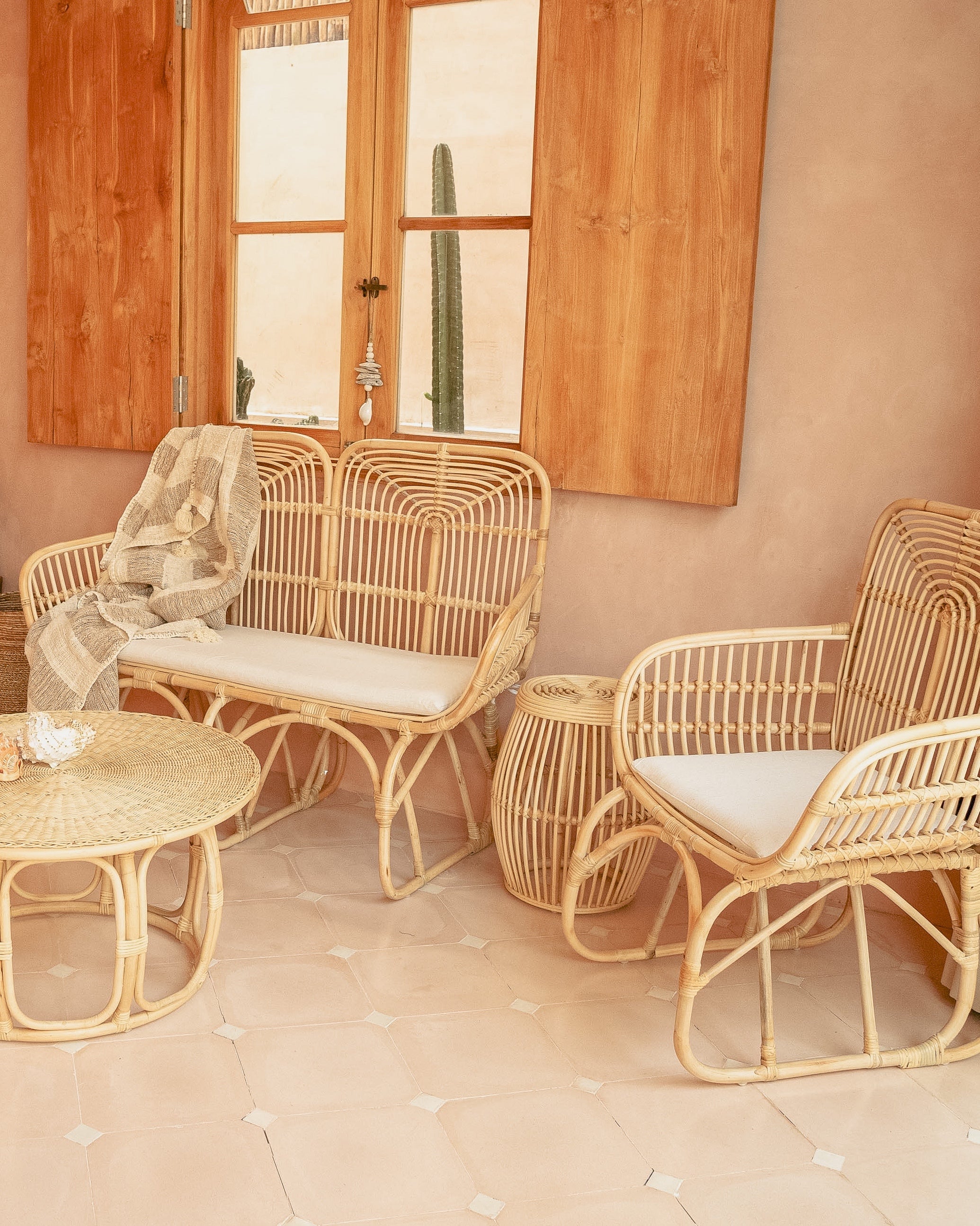 Lovina Square Rattan Sofa Chair