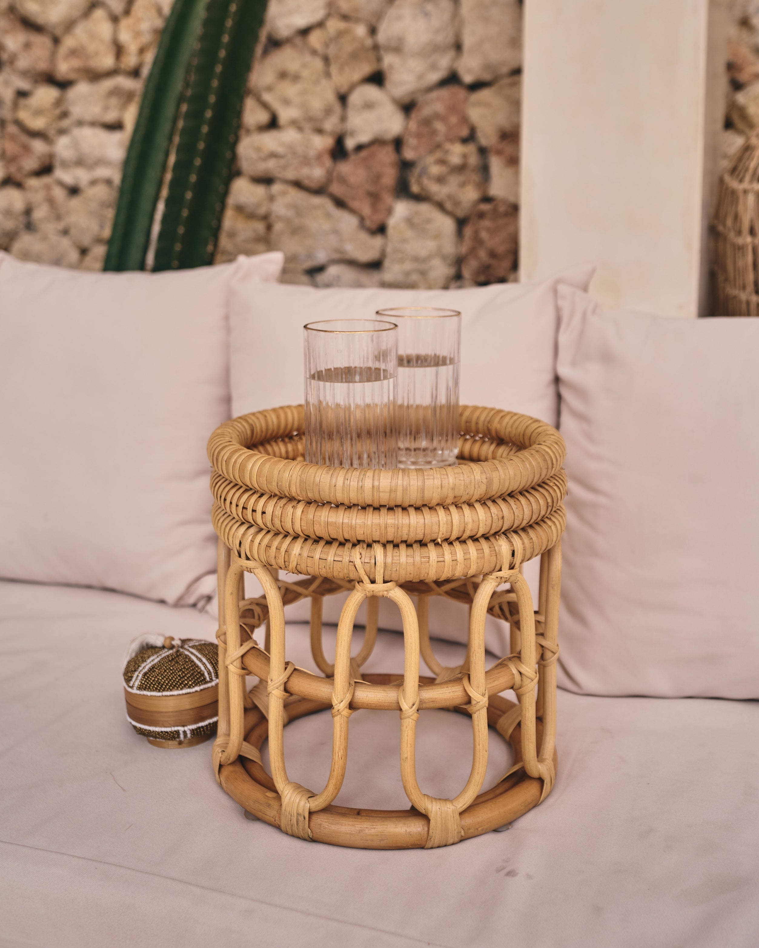 Pagi Rattan Sofa Side Table - Small, Medium, Large
