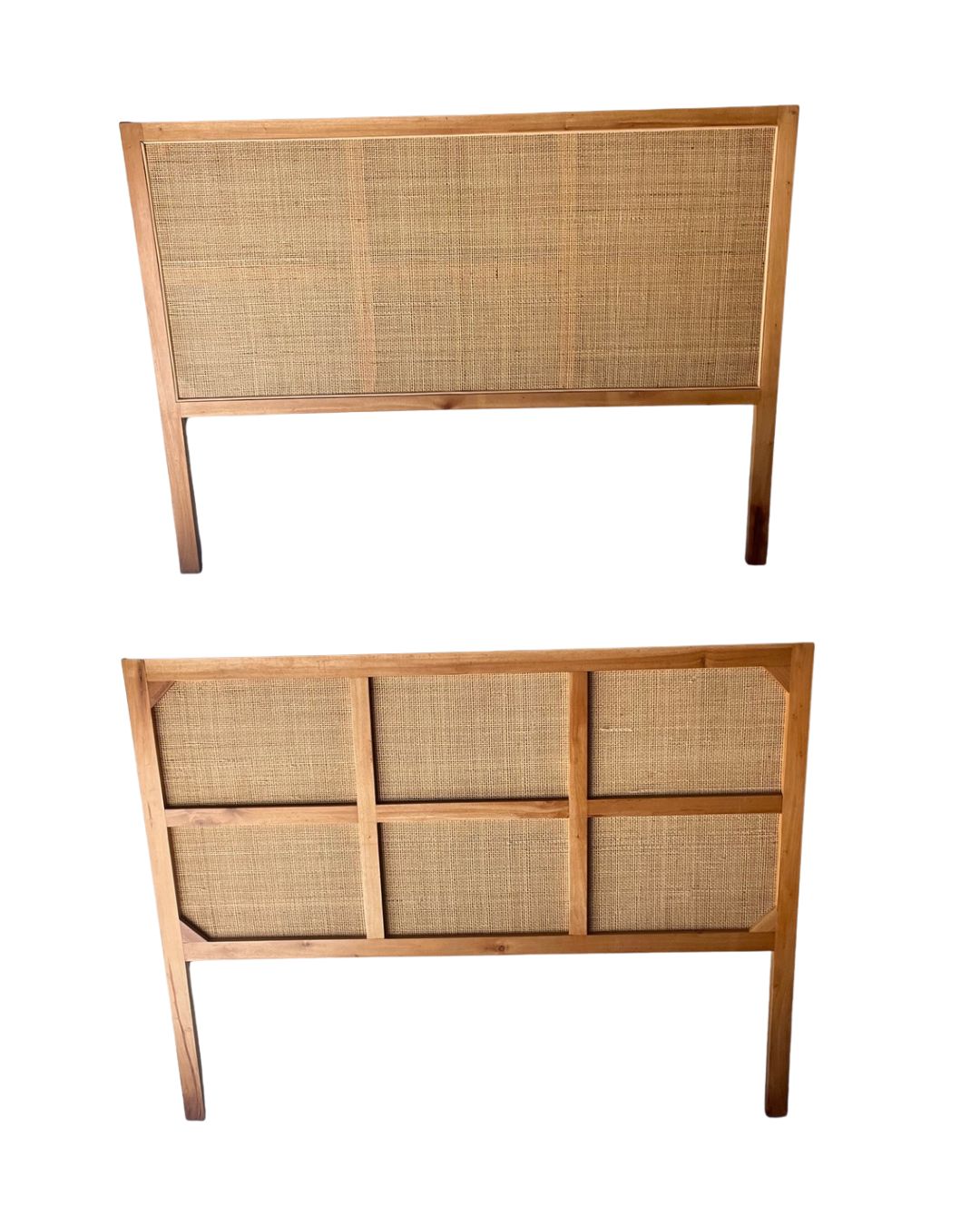 Penida Woven Rattan Mahogany Bedhead