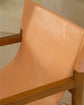 Ratu Leather Teak Sling Chair