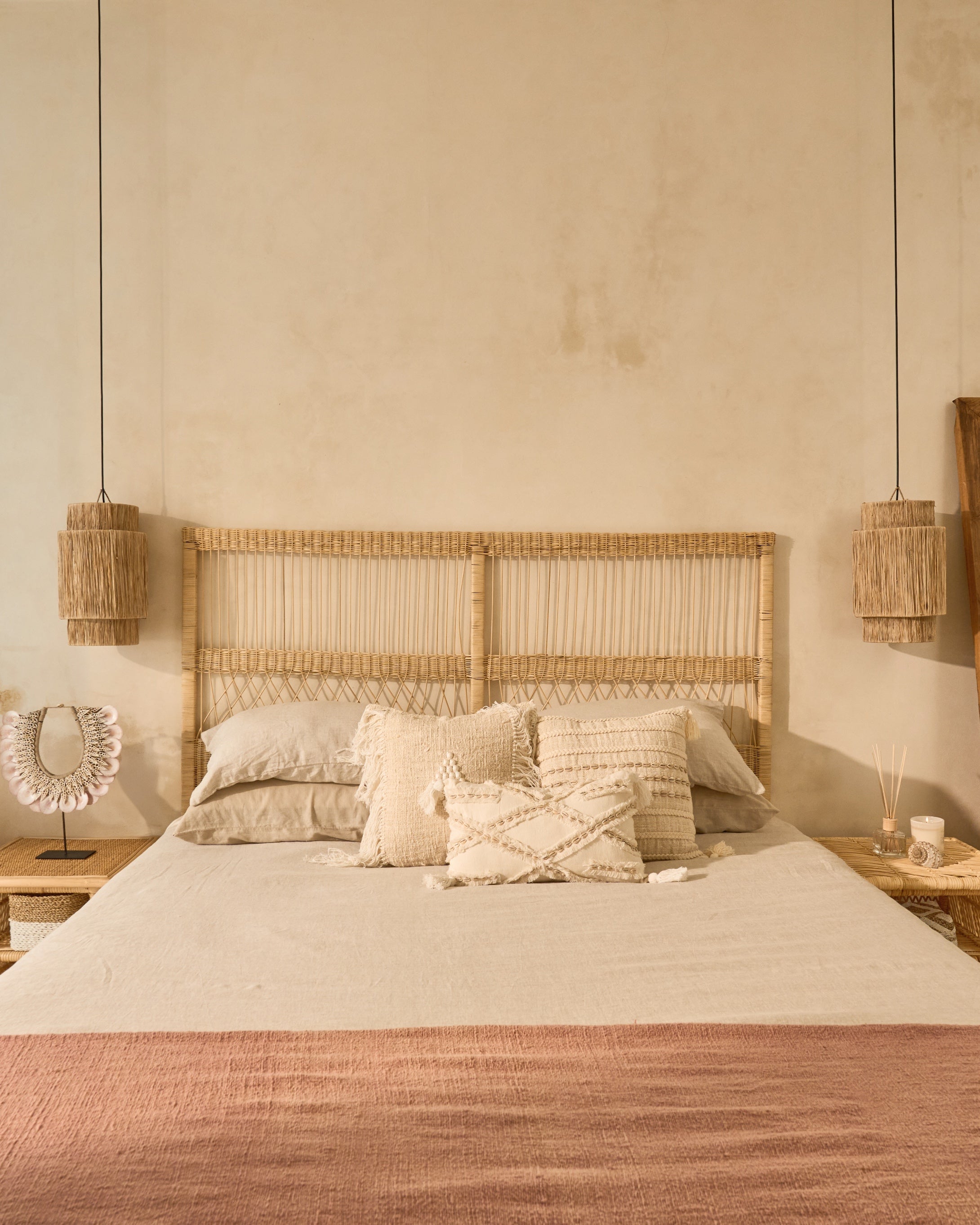 Rote Cane Three Panel Design Bedhead