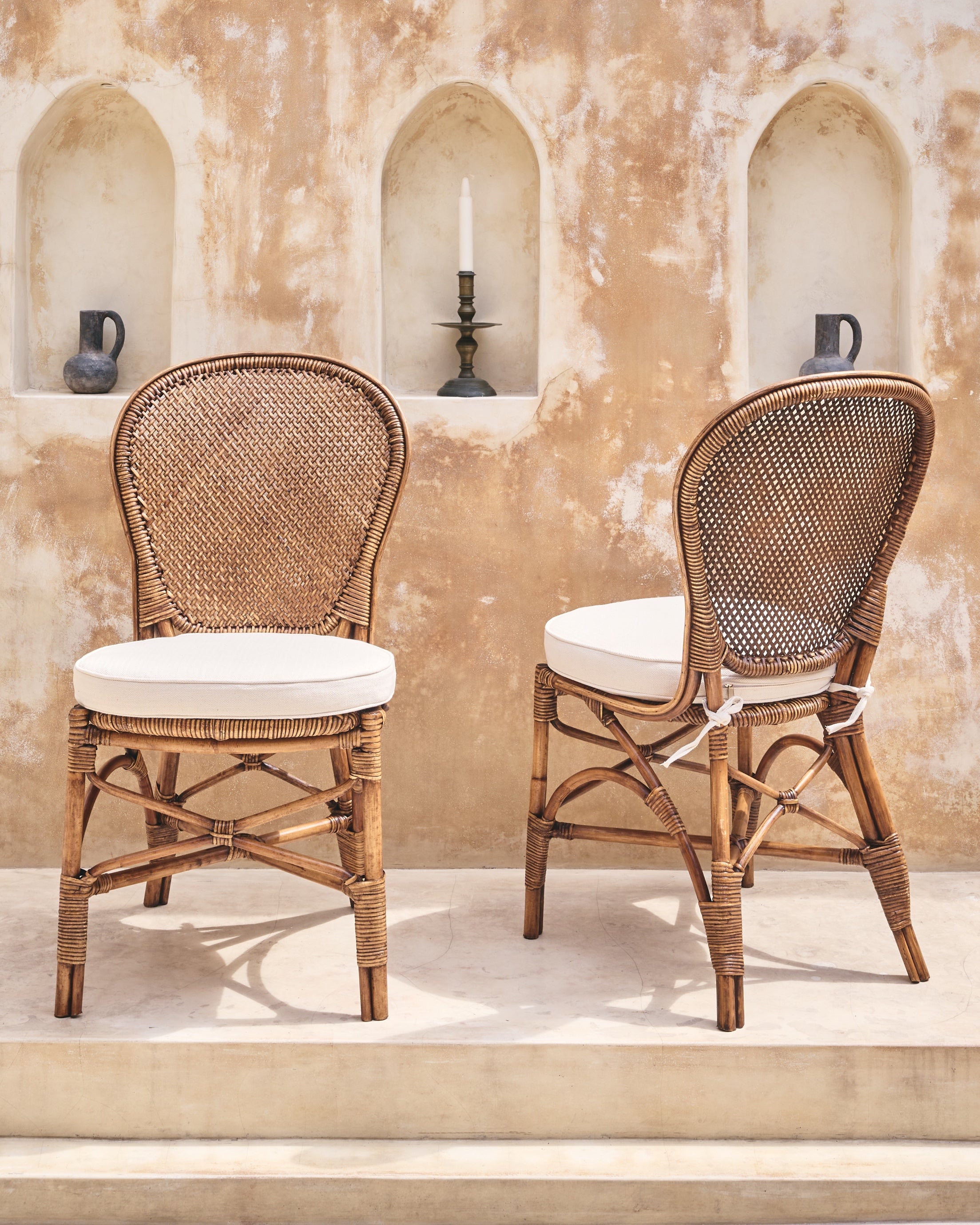 Sumatra Rattan Dining Chairs with seat cushion
