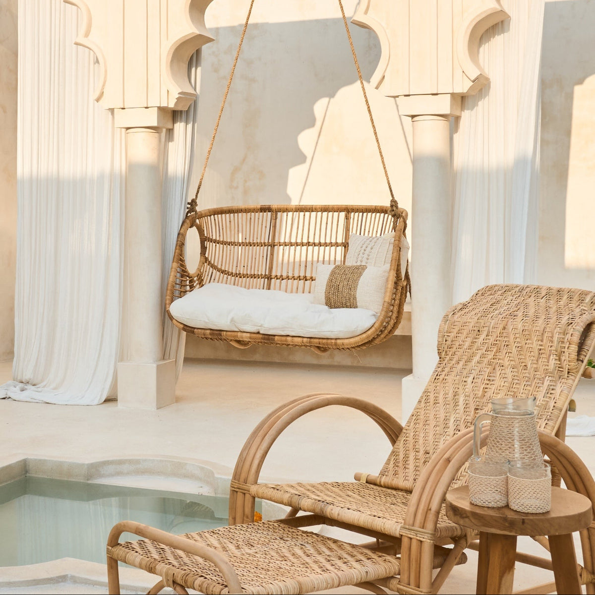 Teman Double Hanging Chair - Natural | Last re-stock available