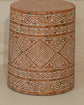 Timor Wooden Carved Side Table Stool