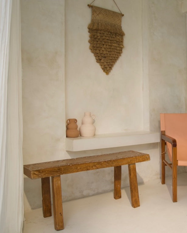 Timor Carved Teak Bench Seat