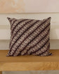 Java Batik Cushion Cover Brown Cream Diagonal Print Design