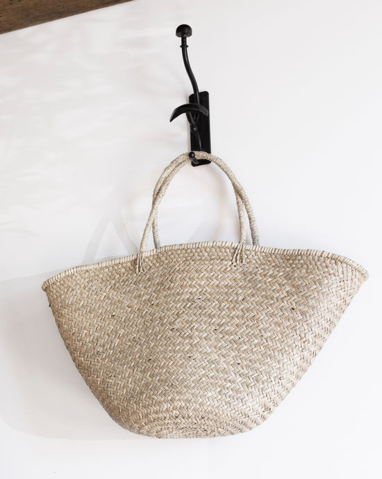 Woven Farmers Beach Basket Bag