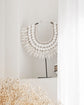White Feather Shell Necklace & Stand