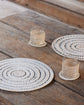 Double Weave Spiral Design Rattan Placemats