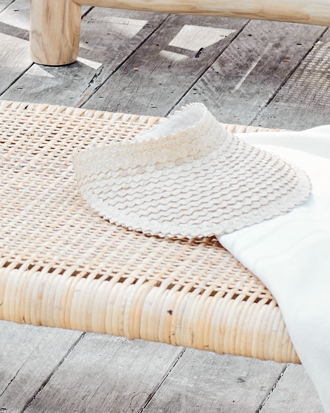 Woven Bamboo Sun Visor - Natural