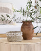 Seagrass Round Basket 3piece Set with shell border