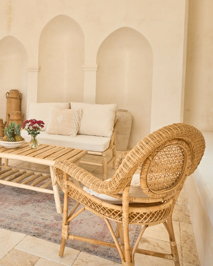 Kebun Weave Rattan Dining + Occasional Chair with seat cushion