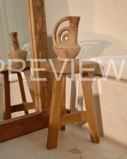 Tiga Teak Round Tri-Stand Table