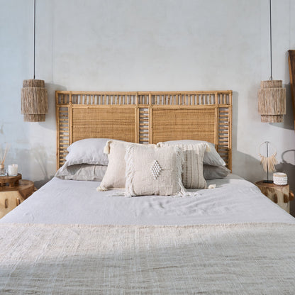 Ampat Rattan Woven Panel Square Bedhead - King, Queen, Double