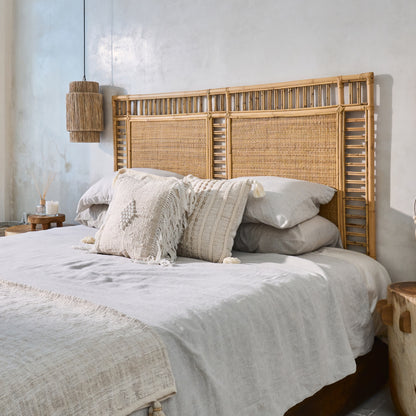 Ampat Rattan Woven Panel Square Bedhead - King, Queen, Double