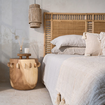 Ampat Rattan Woven Panel Square Bedhead - King, Queen, Double