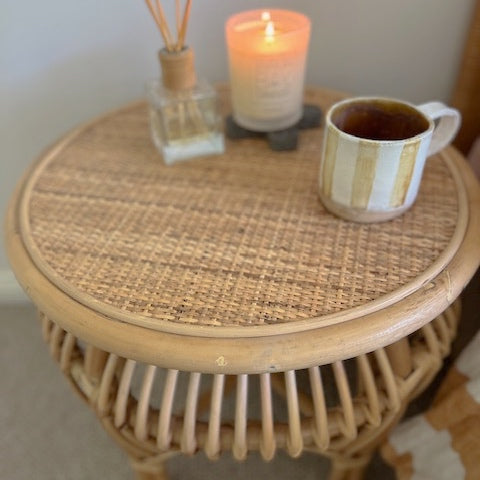 Balon Rounded Curve Design Rattan Side Table