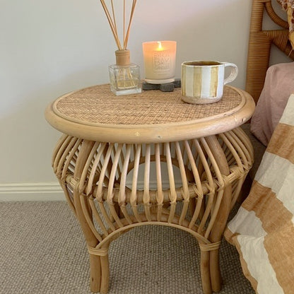Balon Rounded Curve Design Rattan Side Table