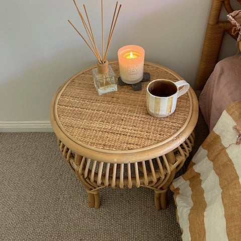 Balon Rounded Curve Design Rattan Side Table