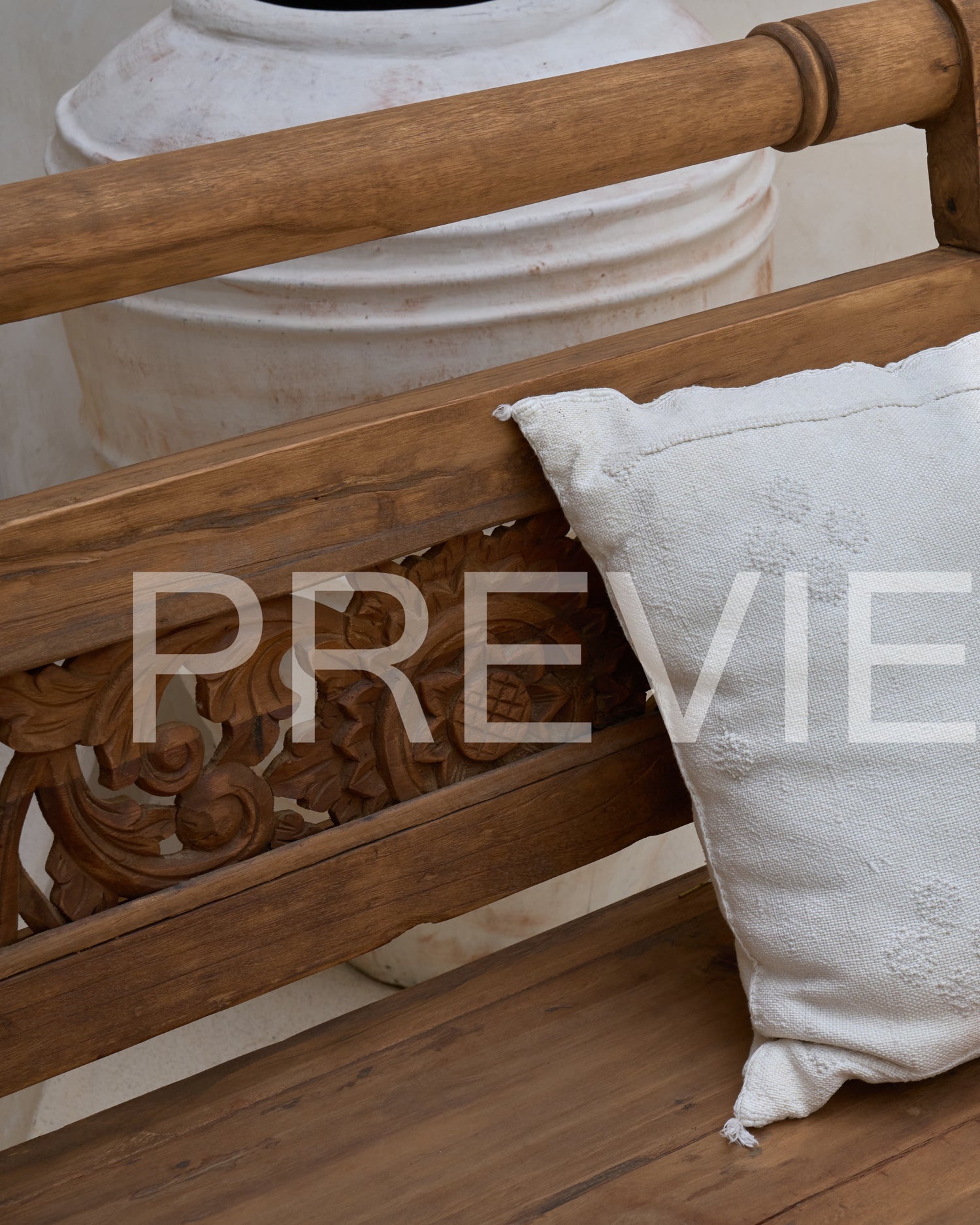 Bambu Recycled Teak XL Seat Bench Chair with mattress