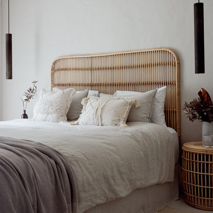 Ceningan Rattan Curved Edge Bedhead - Queen, King