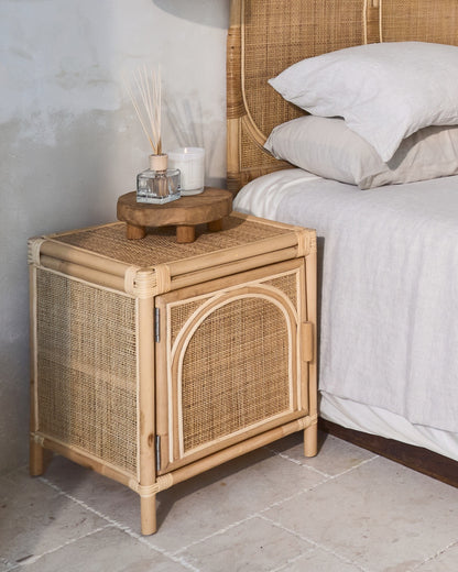 Busur Rattan Sunshine Side Table Cupboard