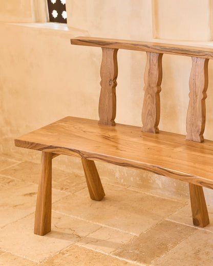 Bundar Curved Teak Bench Seat