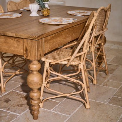 Sulawesi Rattan Dining Chairs  with seat cushion
