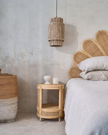 Bulat Rattan Weave Open Side Table