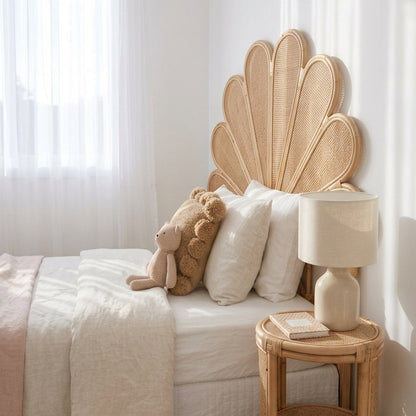 Gili Rattan Flower  Bedhead - Double, King Single