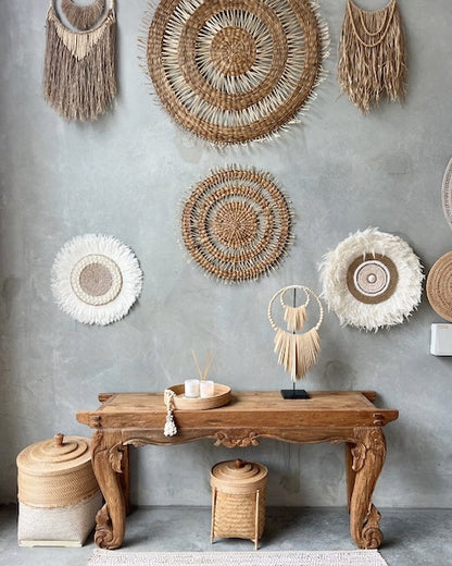 Spiral Water Hyacinth Wall Decor - XL, L sizes