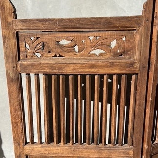 JIWA Taman Vintage Original Teak Two Panel Screen