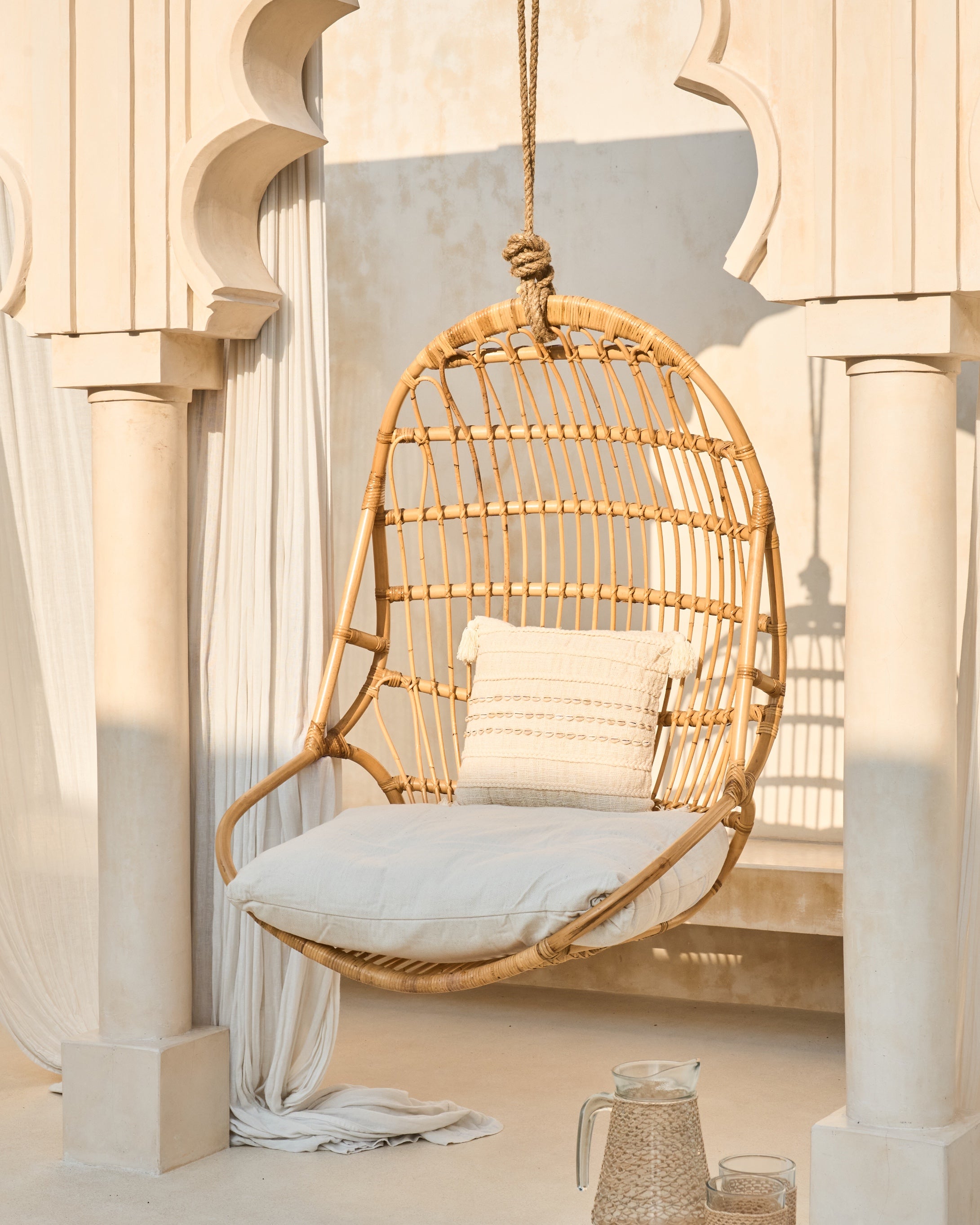 Kasih Hanging Chair Rattan Weave