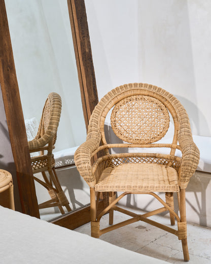 Kebun Weave Rattan Dining + Occasional Chair with seat cushion
